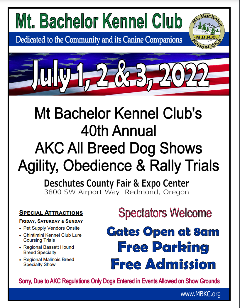 Mt. Bachelor Kennel Club Dog Show